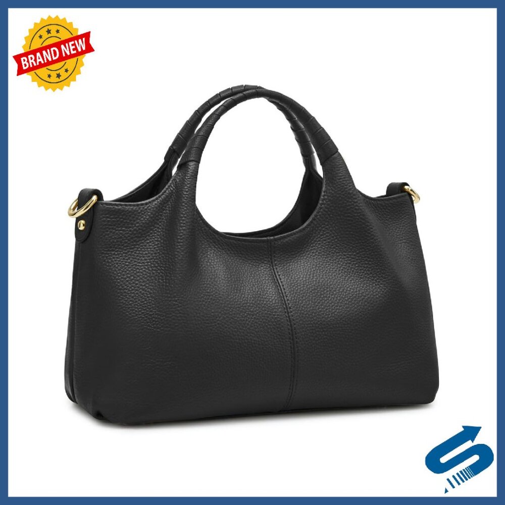 Top Grain Leather Crossbody Bag, Adjustable Strap, 6 Pockets, Tablet Fits